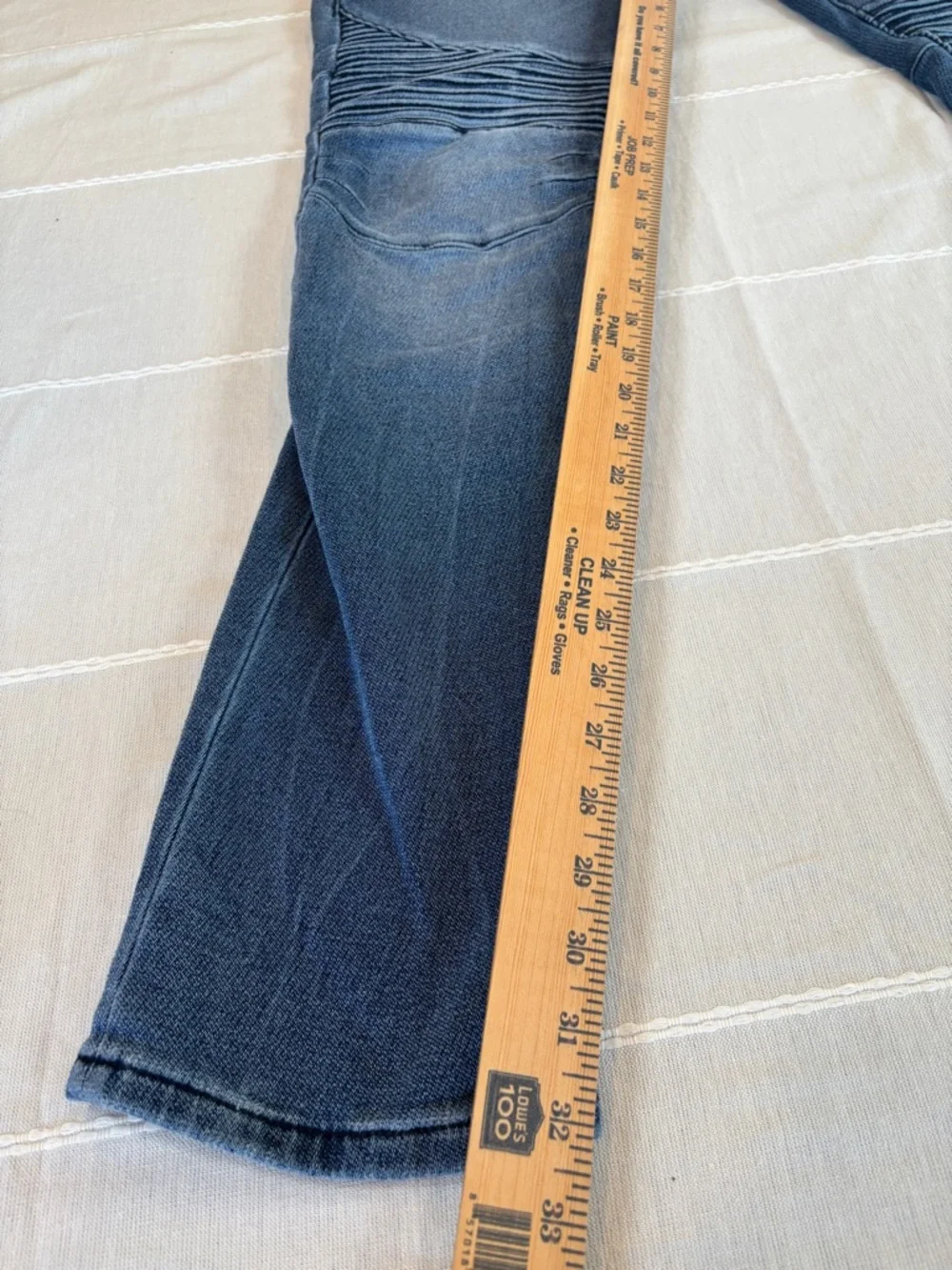 True Religion Rocco Moto Relaxed Skinny Jeans Blue Denim Men’s Size 32
